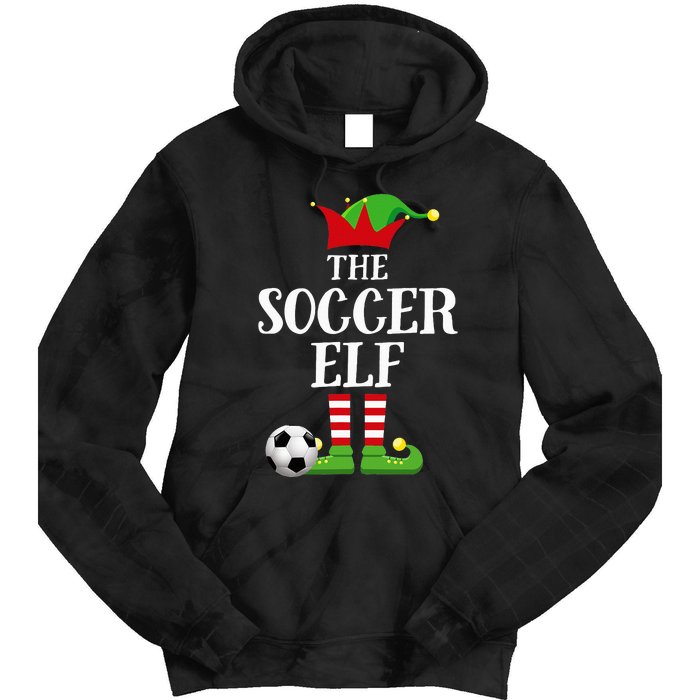 Soccer Elf Family Matching Christmas Group Elf Pajama Gift Tie Dye Hoodie