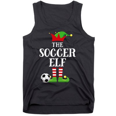 Soccer Elf Family Matching Christmas Group Elf Pajama Gift Tank Top