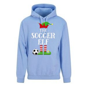 Soccer Elf Family Matching Christmas Group Elf Pajama Gift Unisex Surf Hoodie