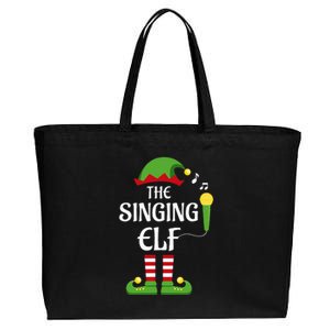 Singing Elf Family Matching Group Christmas Singer Cotton Canvas Jumbo Tote