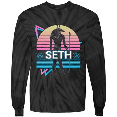 Seth Egyptian God Ancient Egypt Tie-Dye Long Sleeve Shirt