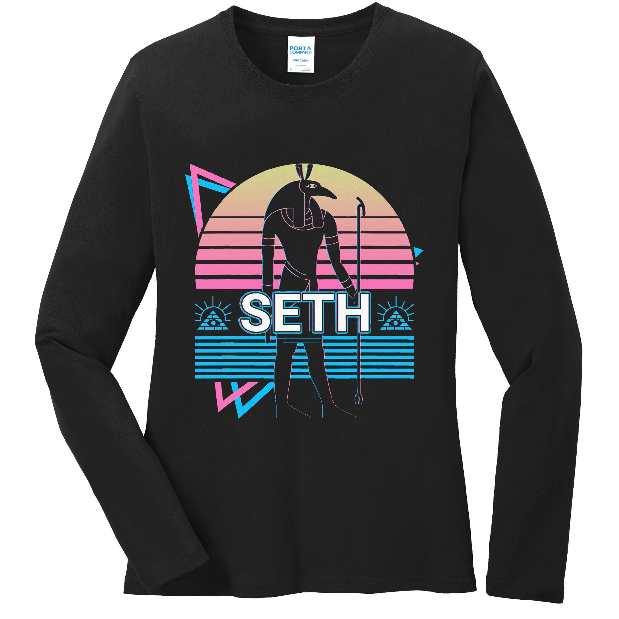 Seth Egyptian God Ancient Egypt Ladies Long Sleeve Shirt