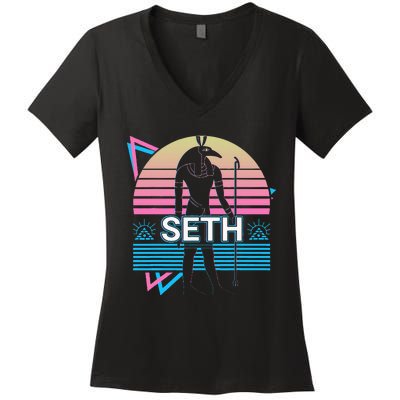 Seth Egyptian God Ancient Egypt Women's V-Neck T-Shirt