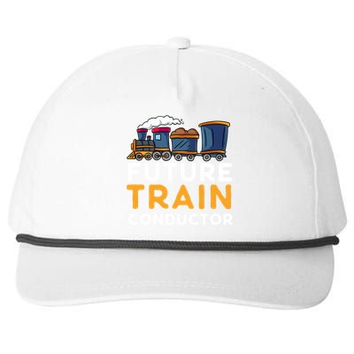 Steam Engine Gift For Future Train Conductor Snapback Five-Panel Rope Hat