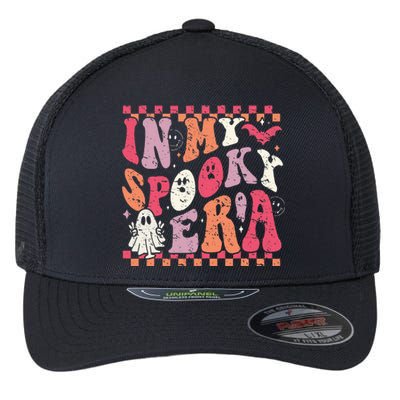 Spooky Era Groovy Halloween Ghost Costume Flexfit Unipanel Trucker Cap