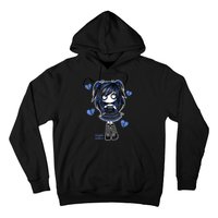 Spookscene Emo Girl Drawing Soft Goth Mall Goth Alt Blue Hoodie