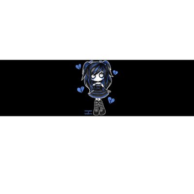 Spookscene Emo Girl Drawing Soft Goth Mall Goth Alt Blue Bumper Sticker