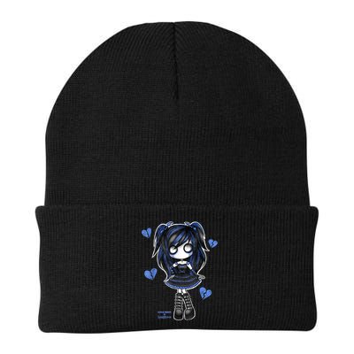 Spookscene Emo Girl Drawing Soft Goth Mall Goth Alt Blue Beanie