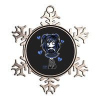 Spookscene Emo Girl Drawing Soft Goth Mall Goth Alt Blue Metallic Star Ornament