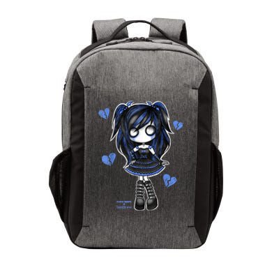 Spookscene Emo Girl Drawing Soft Goth Mall Goth Alt Blue Vector Backpack