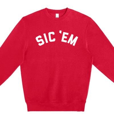 Sic Em Georgia funny vintage Premium Crewneck Sweatshirt