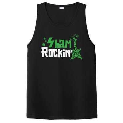 Shamrockin Electric Guitar St Patricks Day PosiCharge Competitor Tank