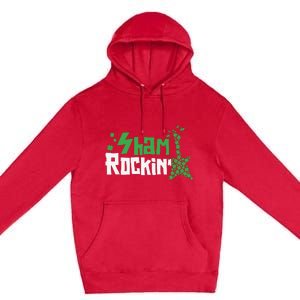 Shamrockin Electric Guitar St Patricks Day Premium Pullover Hoodie