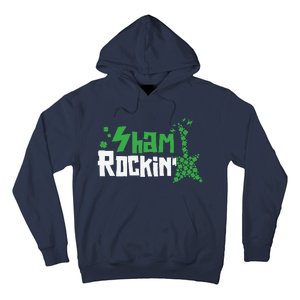 Shamrockin Electric Guitar St Patricks Day Hoodie