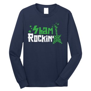 Shamrockin Electric Guitar St Patricks Day Long Sleeve Shirt