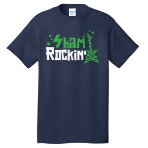 Shamrockin Electric Guitar St Patricks Day Tall T-Shirt