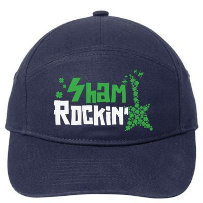 Shamrockin Electric Guitar St Patricks Day 7-Panel Snapback Hat