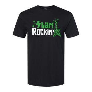 Shamrockin Electric Guitar St Patricks Day Softstyle CVC T-Shirt