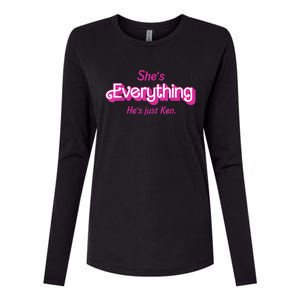 Shes Everything Hes Just Ken Funny Womens Cotton Relaxed Long Sleeve T-Shirt