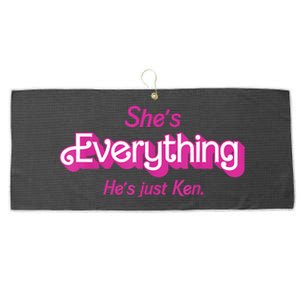 Shes Everything Hes Just Ken Funny Large Microfiber Waffle Golf Towel