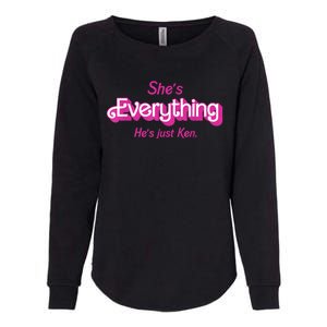 Shes Everything Hes Just Ken Funny Womens California Wash Sweatshirt