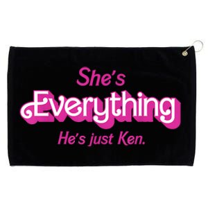 Shes Everything Hes Just Ken Funny Grommeted Golf Towel