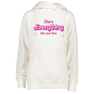 Shes Everything Hes Just Ken Funny Womens Funnel Neck Pullover Hood