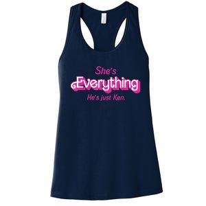 Shes Everything Hes Just Ken Funny Women's Racerback Tank