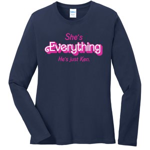 Shes Everything Hes Just Ken Funny Ladies Long Sleeve Shirt