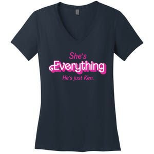 Shes Everything Hes Just Ken Funny Women's V-Neck T-Shirt