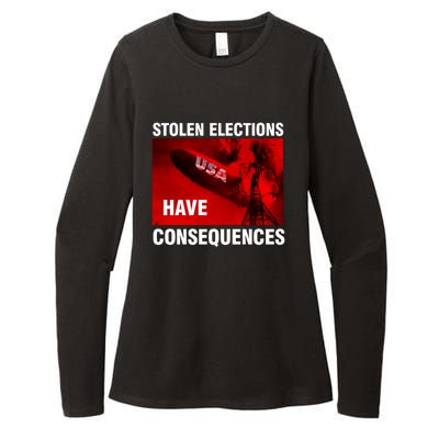 Stolen Elections Have Consequences Womens CVC Long Sleeve Shirt