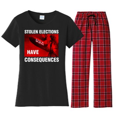 Stolen Elections Have Consequences Women's Flannel Pajama Set