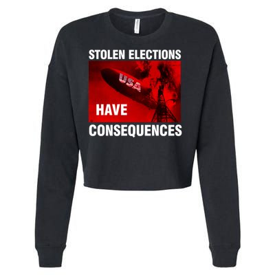 Stolen Elections Have Consequences Cropped Pullover Crew