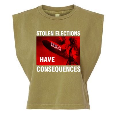 Stolen Elections Have Consequences Garment-Dyed Women's Muscle Tee