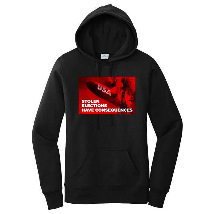 Stolen Elections Have Consequences Women's Pullover Hoodie