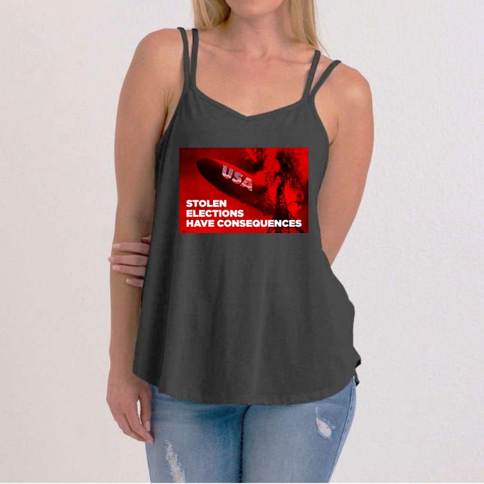 Stolen Elections Have Consequences Women's Strappy Tank