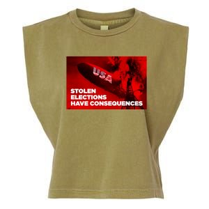 Stolen Elections Have Consequences Garment-Dyed Women's Muscle Tee