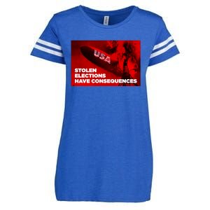 Stolen Elections Have Consequences Enza Ladies Jersey Football T-Shirt