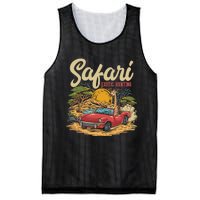 Safari Exotic Hunting Giraffe In A Sports Car Design Mesh Reversible Basketball Jersey Tank