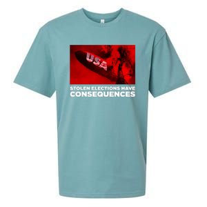 Stolen Elections Have Consequences Sueded Cloud Jersey T-Shirt