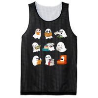 Spooky Educator Halloween Reading Enthusiast for School Mesh Reversible Basketball Jersey Tank