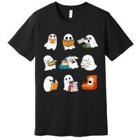 Spooky Educator Halloween Reading Enthusiast for School Premium T-Shirt