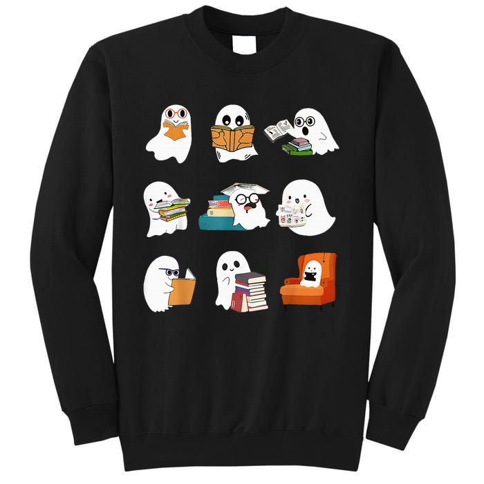 Spooky Educator Halloween Reading Enthusiast for School Tall Sweatshirt