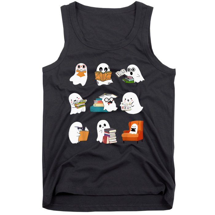 Spooky Educator Halloween Reading Enthusiast for School Tank Top