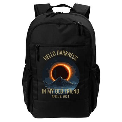 Solar Eclipse Hello Darkness My Old Friend Funny Daily Commute Backpack