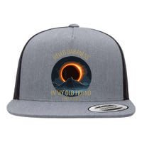 Solar Eclipse Hello Darkness My Old Friend Funny Flat Bill Trucker Hat