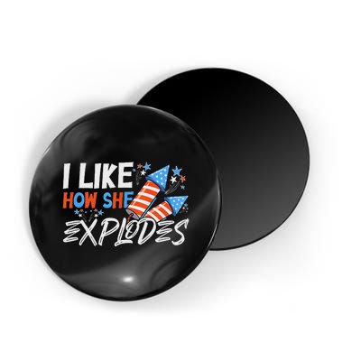 She Explodes He Bangs Funny 4th Of July Magnet