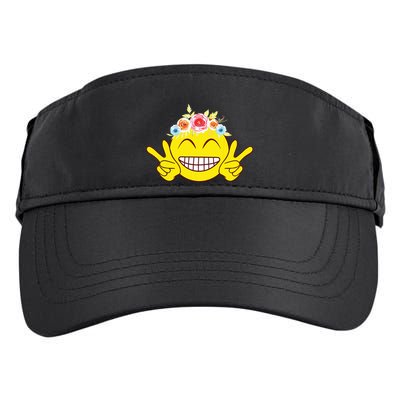 Smile Emoticon Happy Face Peace Love Cute Adult Drive Performance Visor