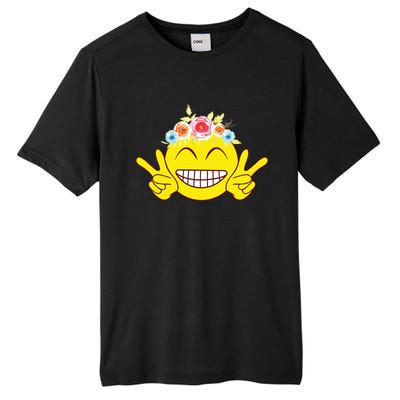 Smile Emoticon Happy Face Peace Love Cute Tall Fusion ChromaSoft Performance T-Shirt