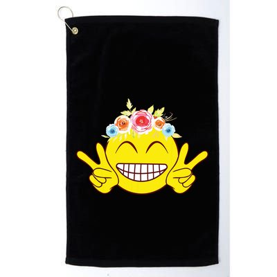 Smile Emoticon Happy Face Peace Love Cute Golf Towel